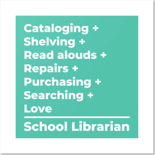 School Librarian Equation Posters and Art